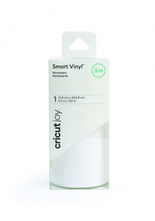 Cricut Joy Smart Vinyl Plotterfolie glänzend permanent 5,5" x 120" (13,9 cm x 304,8 cm) Weiß